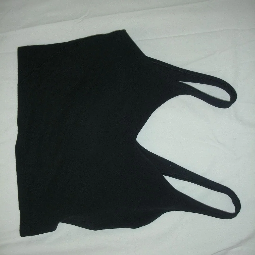 Lululemon Power Y Sports Bra Size 4 Brown Black Abstract Print Yoga Athleisure